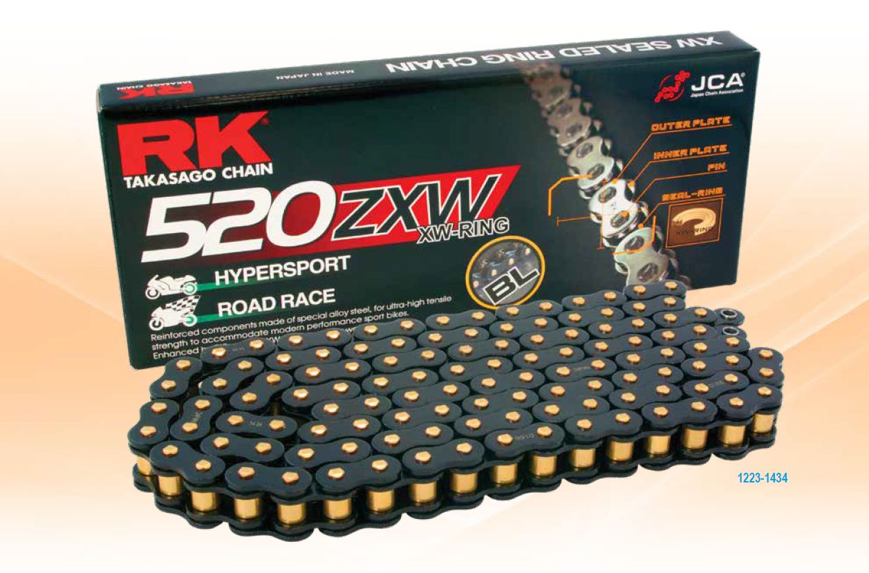 Spona řetězu pro řetěz RK 530 ZXW barva černá/zlatá