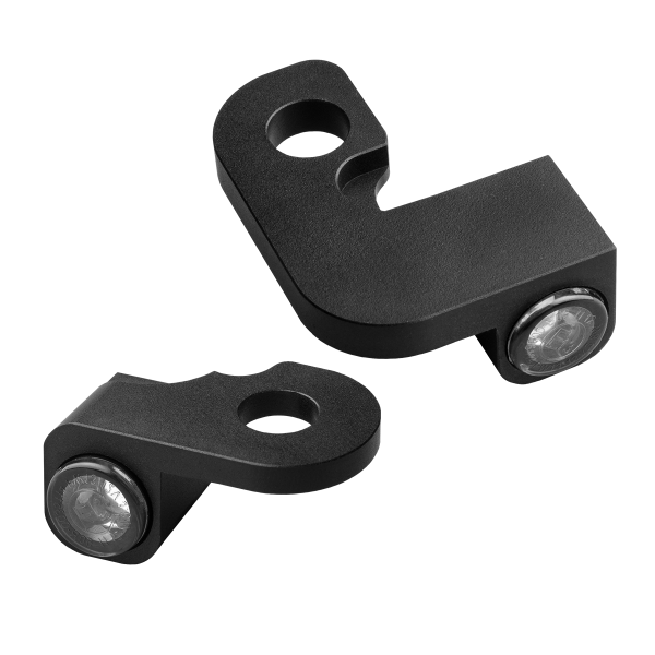 Blinkry na řidítka motocyklu HEINZ BIKES pro HARLEY DAVIDSON SOFTAIL 1990-2014 , barva chromová, pár 