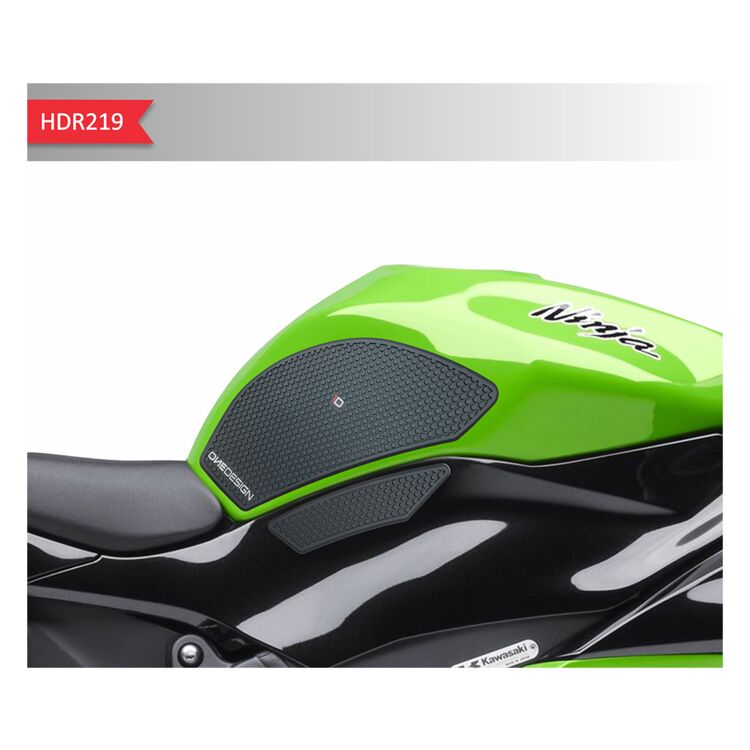 Samolepka - tank pad - tank grips ONEDESIGN pro KAWASAKI ZX 6R / ZR 636 ČERNÁ 2009-2016 - barva čirá