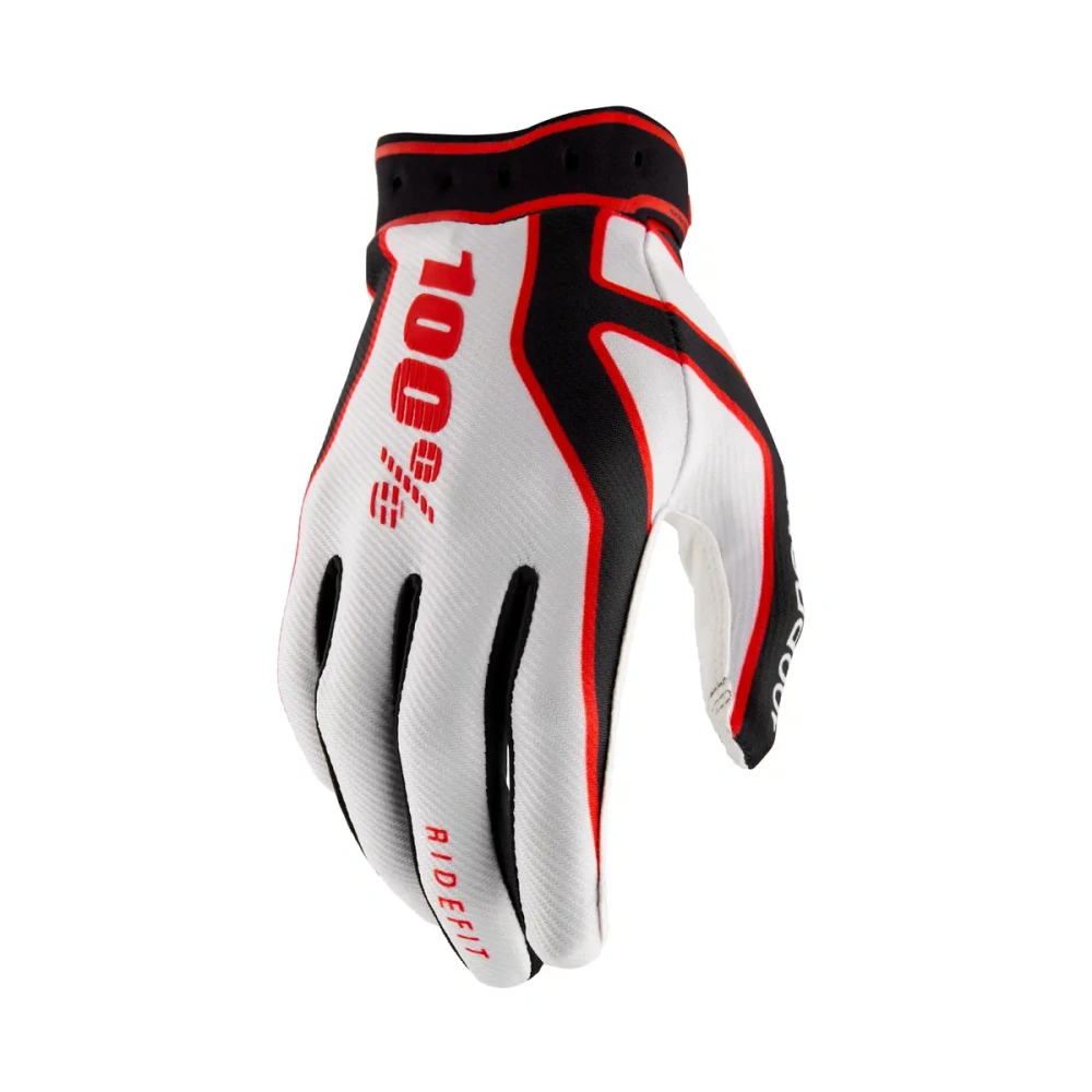 Motokrosové a MTB rukavice 100% RIDEFIT 10046-1004X barva černá/bílá/červená