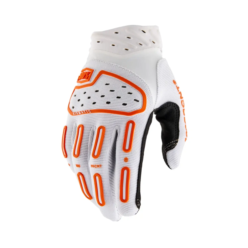 Motokrosové a MTB rukavice 100% AIRMATIC 2 barva bílá/oranžová 10041-1003x - pár