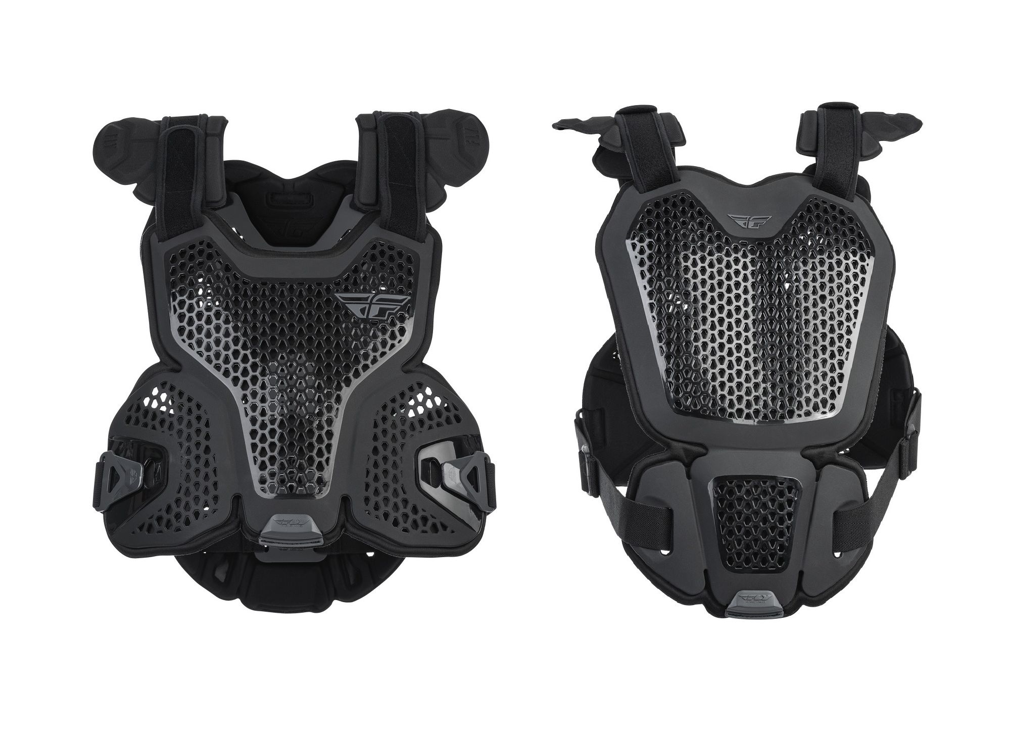 Lehký a flexibilní chránič hrudi a zad FLY RACING REVEL LITE barva černá velikost S/M
