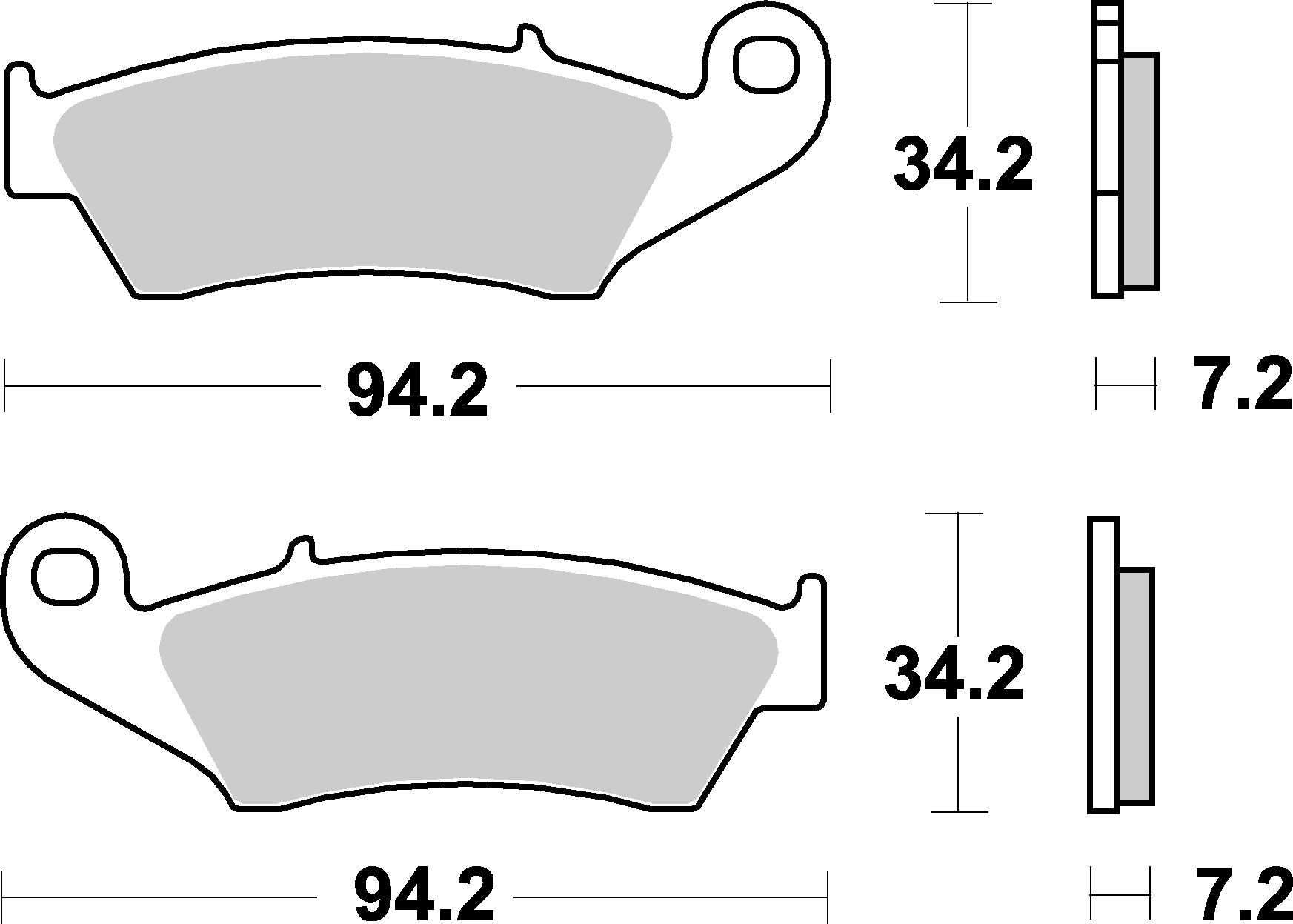 Brzdové destičky KAWASAKI KX 125 94-99