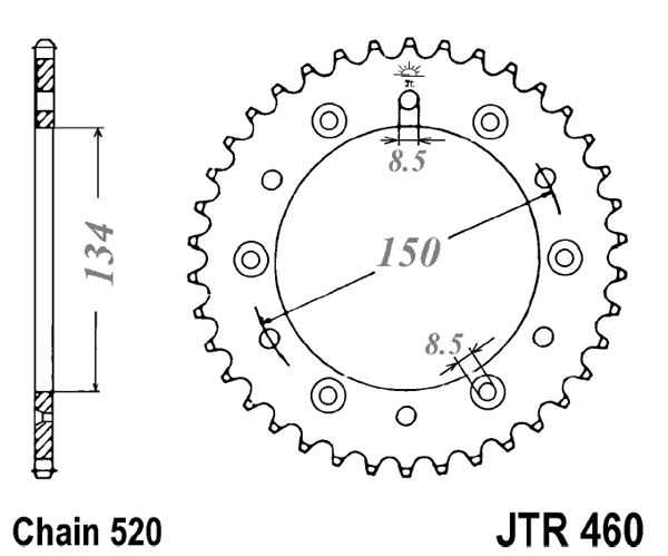 Řetězová sada SUZUKI RMZ/RM-Z 250 2004-2005