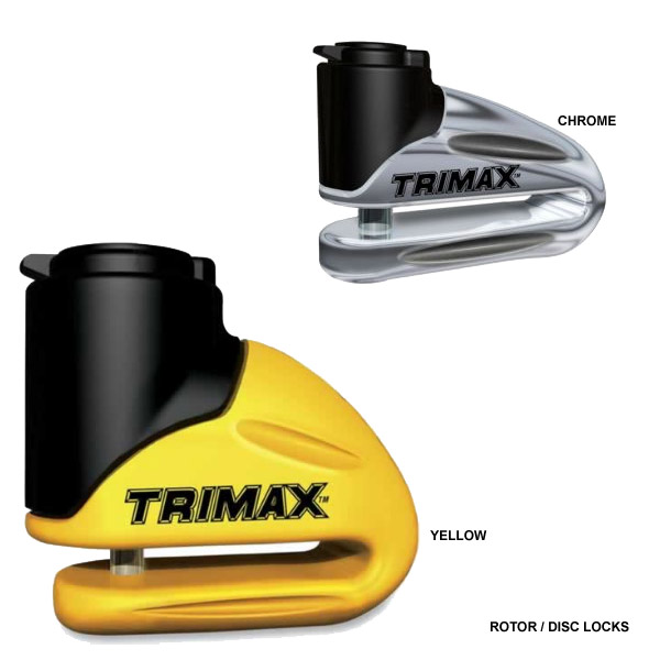 Zámek na kotouč motocyklu TRIMAX žlutý 5,5 mm