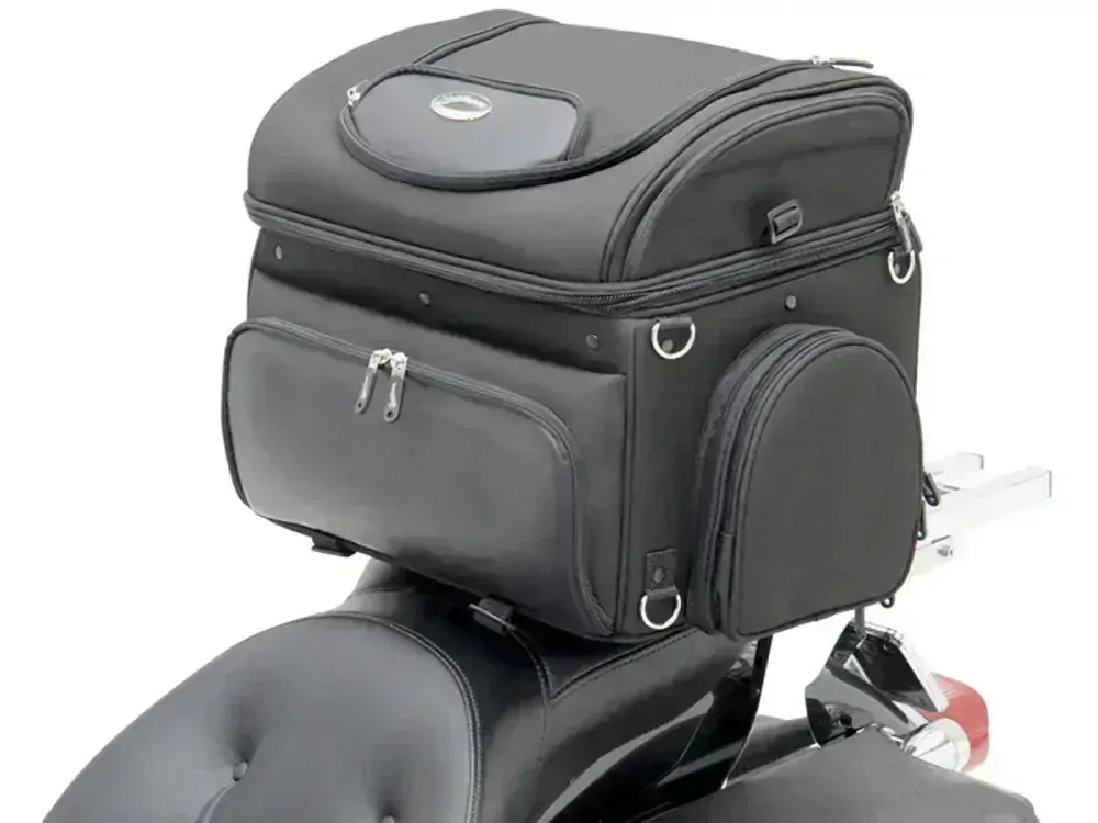 a Textilní brašna na motocykl pro zvířata SADDLEMEN PET VOYAGER PC3200C barva černá, pro domácí mazlíčky do 9 kg
