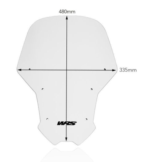Plexi motocyklu WRS pro HONDA CRF 1100 L ABS Africa Twin Adventure Sports 2020-2022 75 KW(102 PS), barva kouřová, výška 48 cm