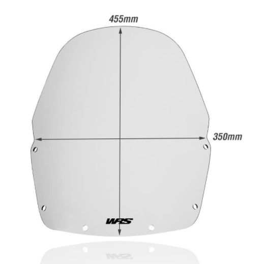 Plexi motocyklu WRS pro HONDA XRV 750 Africa Twin 1990-1992, barva čirá, výška 45,5 cm (18")