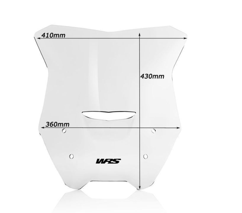 Plexi motocyklu WRS pro BMW R 1200 R 2015-2019 viz popis, barva čirá, výška 43 cm (17")