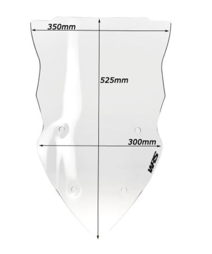 Plexi motocyklu WRS pro DUCATI MULTISTRADA 1200 S 2013-2014 viz popis, barva čirá , výška 52,5 cm (20-43 / 64 ")