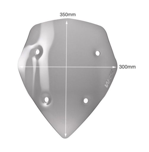 Plexi motocyklu WRS pro DUCATI MULTISTRADA 1200 S 2013-2014 viz popis, barva kouřová , výška 35 cm (13-3 / 4 ")