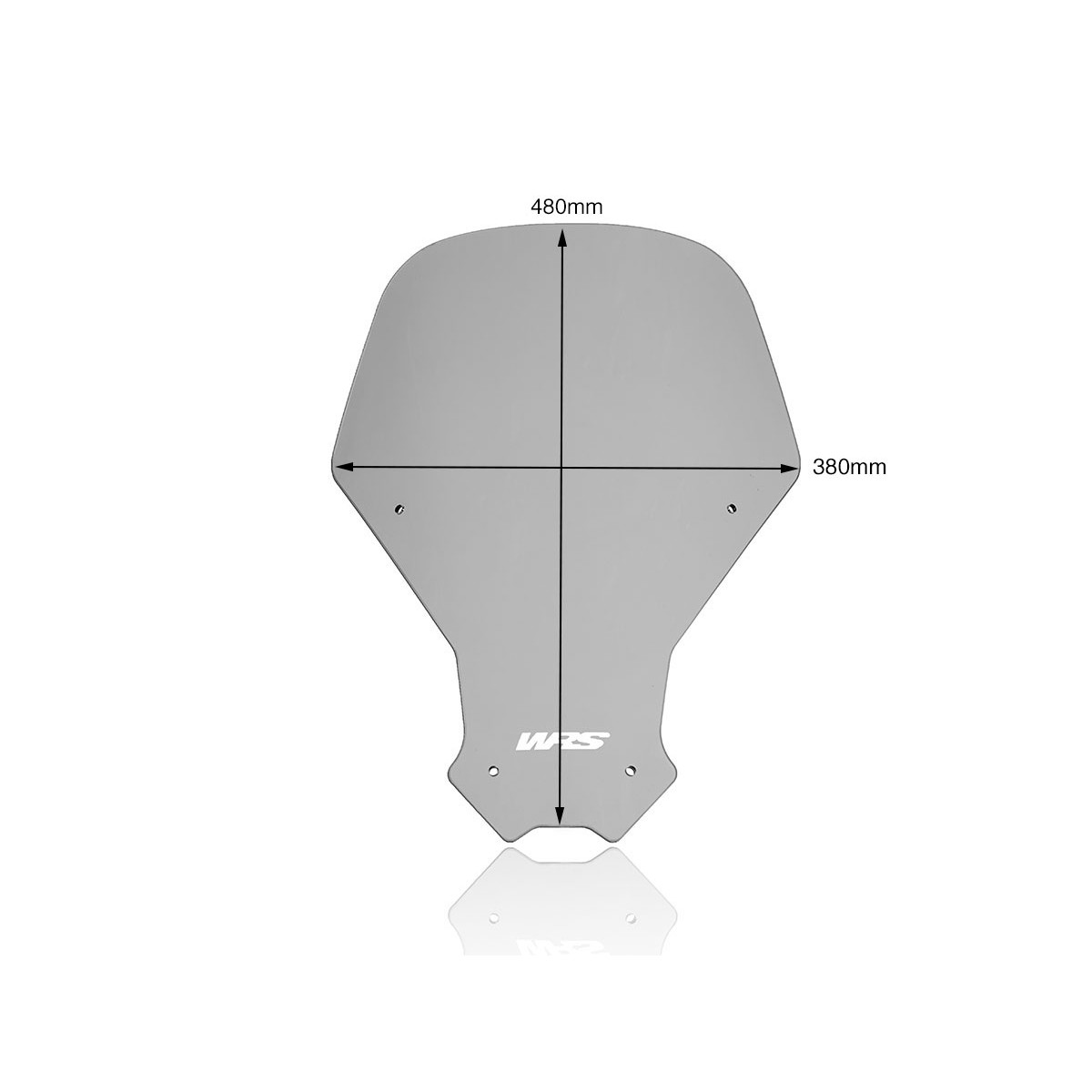 Plexi motocyklu WRS pro HONDA CRF 1100 L ABS Africa Twin2020, barva kouřová, výška 48 cm (18-7/8")