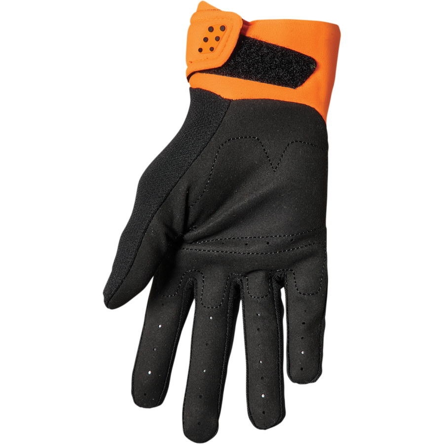 a Motokrosové rukavice THOR SPECTRUM ORANŽOVÁ/ČERNÁ velikost XS