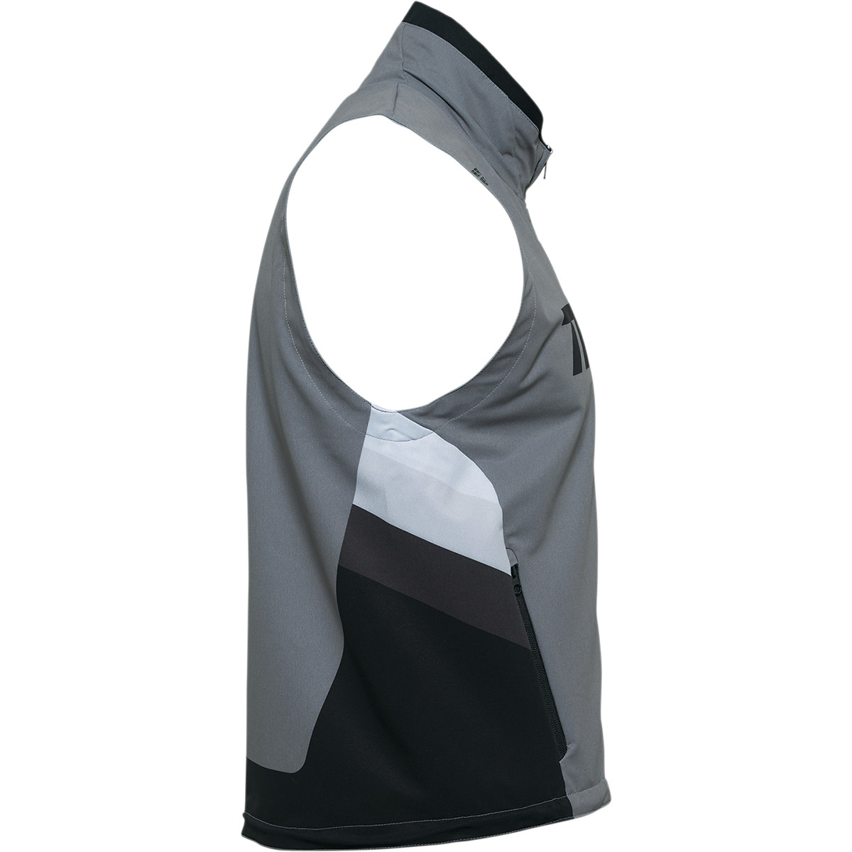 A Pánská textilní vesta na motokros - enduro - ATV - THOR WARM UP VEST GRAY/BLACK velikost M