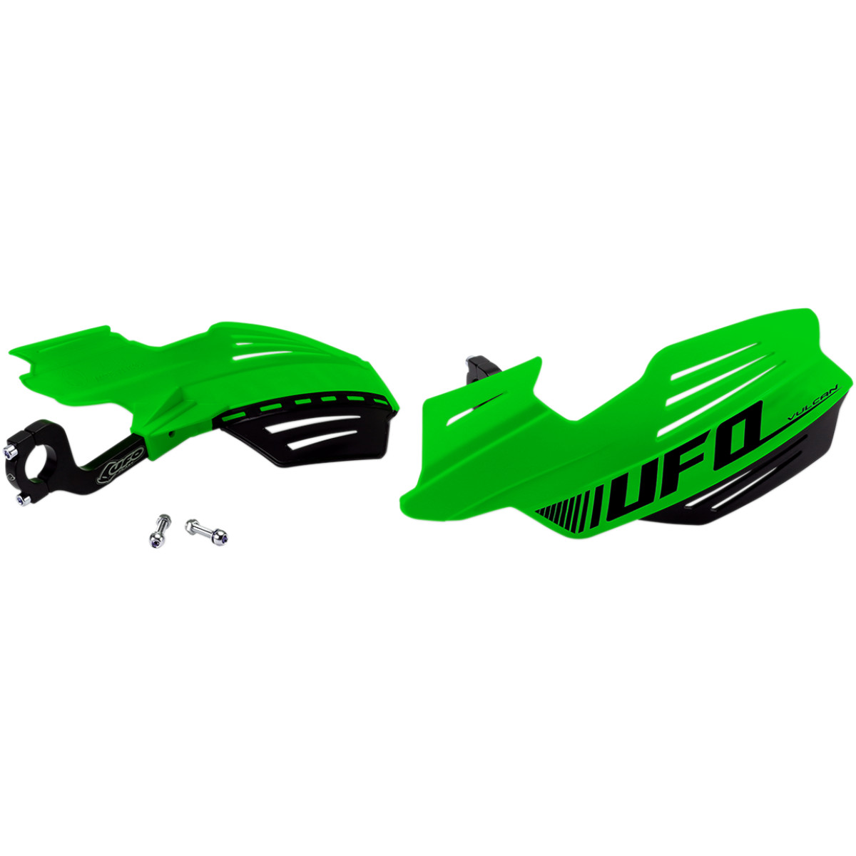 Kryty páček motocyklu UFO VULCAN HANDGUARDS barva zelená - pár