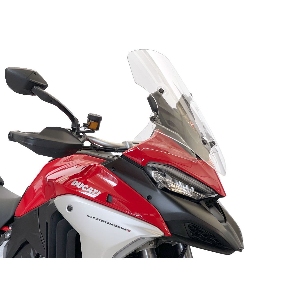 Plexi motocyklu WRS pro DUCATI MULTISTRADA V4/S/SPORT rok 2020-2021, barva čirá, výška 56 cm, verze caponord