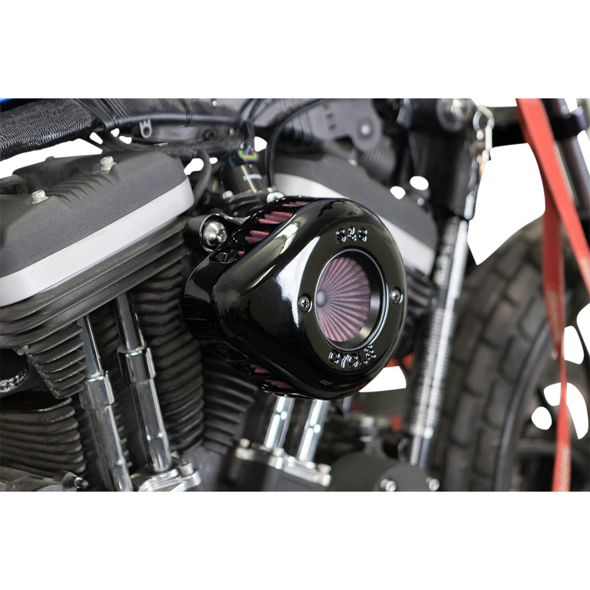 Kit sání S&S CYCLE STEALTH AIR STINGER KIT pro HARLEY DAVIDSON XL rok 2007-2021 viz popis, lesklá černá