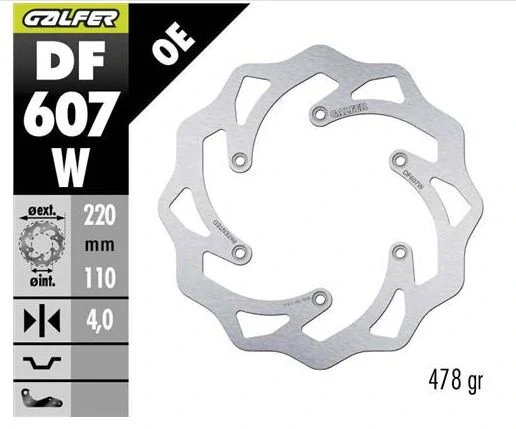 Zadní brzdový kotouč GALFER pro KTM EXC 525 rok 2003-2007