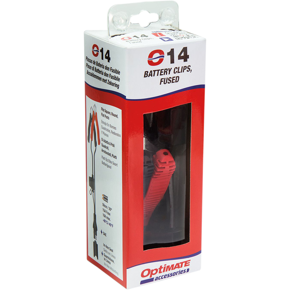 Konektor pro nabíječky TECMATE OPTIMATE FUSED BATTERY CLIPS O14