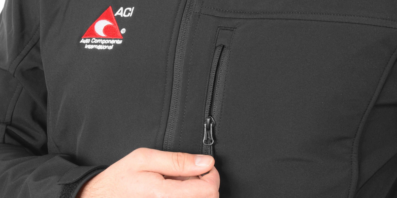 Pánská softshellová outdoorová bunda bez kapuce  ACI černá 