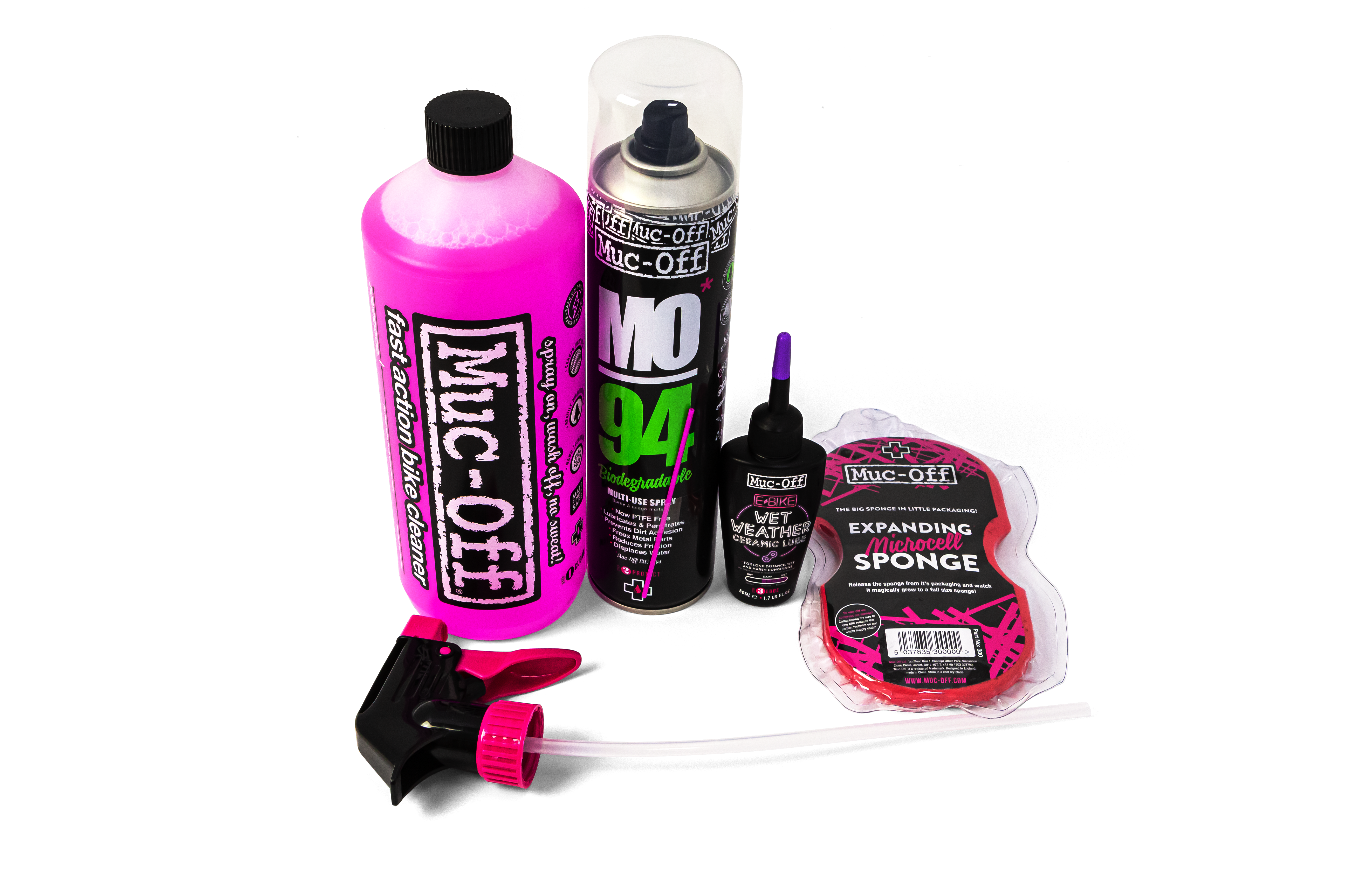 Sada pro mytí a ošetření jizdních kol MUC-OFF eBike Clean, Protect & Lube Kit