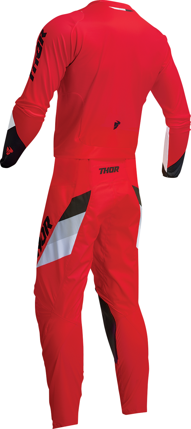 A Dětský motokrosový/MTB komplet THOR PULSE RACEWEAR TACTIC červená vel. 26+L
