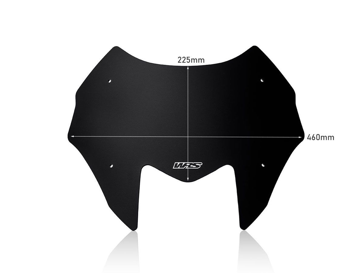 Plexi motocyklu WRS pro YAMAHA T-MAX 560 rok 2022 verze sport, matná černá, výška plexi 22,5 cm 