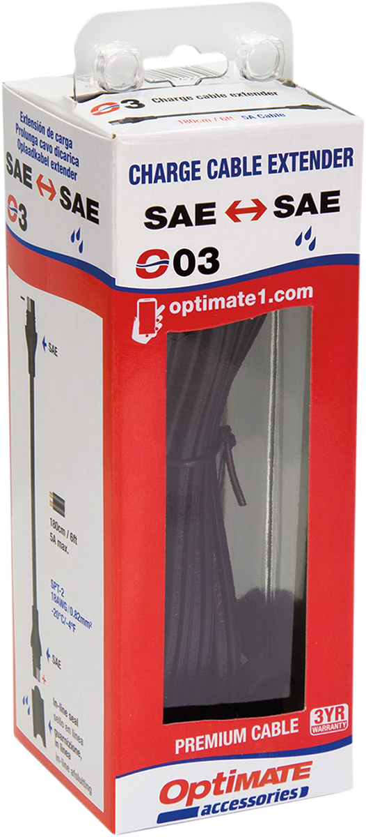 Konektor pro nabíječky TECMATE OPTIMATE CHARGER CORD EXT 6' O3