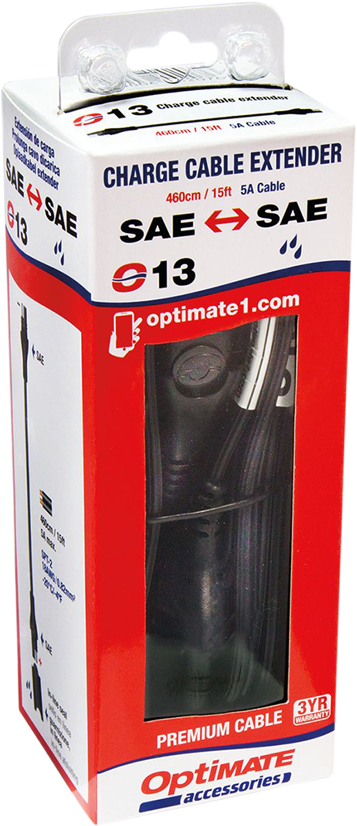 Prodlužovací kabel TECMATE OPTIMATE CHARGER CABKLE EXTENSION 15' O13
