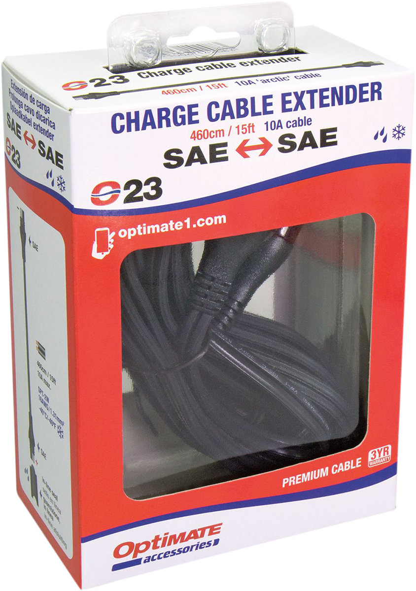 Prodlužovač nabíjecího kabelu TECMATE OPTIMATE CORD SAE EXT 15 HD typ O23