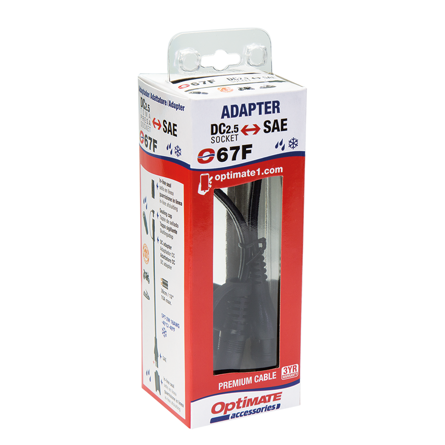 Adaptér SAE na DC 2,5 mm TECMATE OPTIMATE ADPT SAE DC2.5MM SOCKET typ O67F