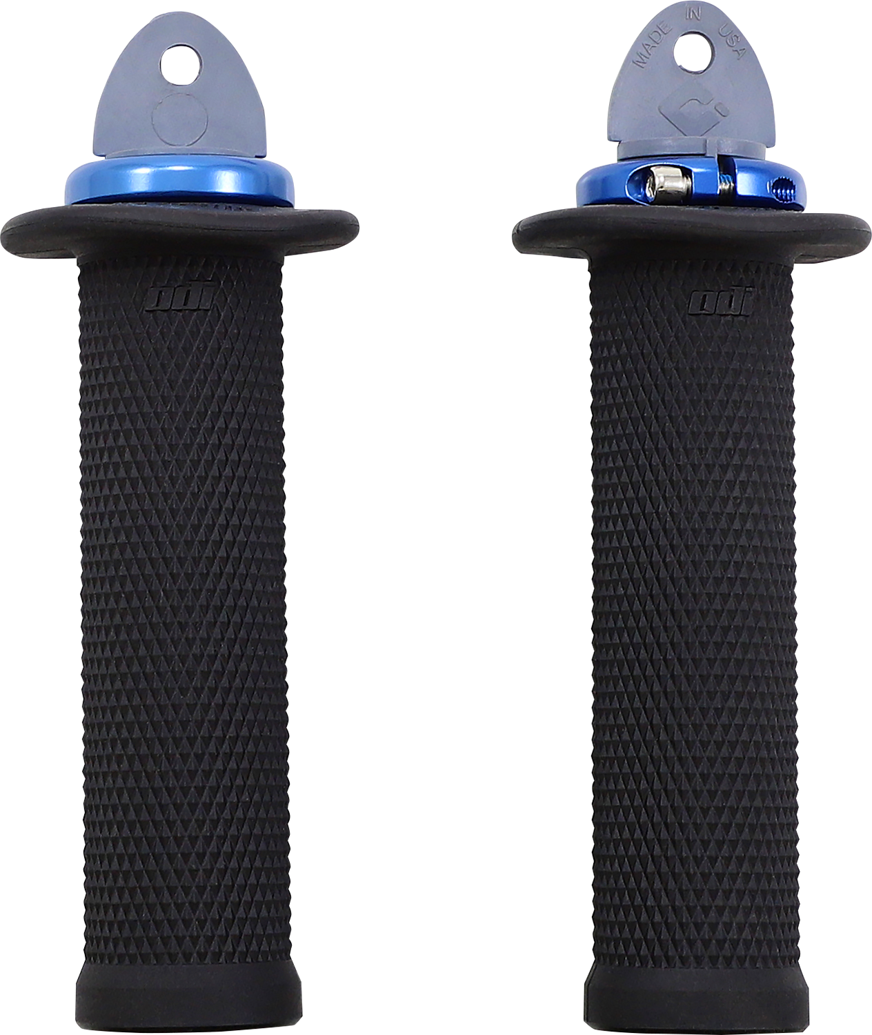 Gripy s lock-on grip systémem pro ATV/PWC ODI GRIPS RUFFIAN barva černá/modrá, délka 12,5 cm (5") 