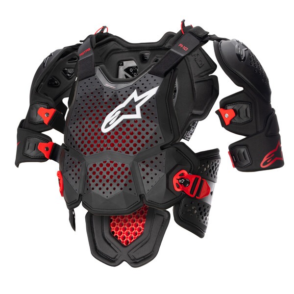 Hrudní chránič / chránič těla  ALPINESTARS A-10 V2 6700523-1431 , barva barva černá/červená, velikost XS/S