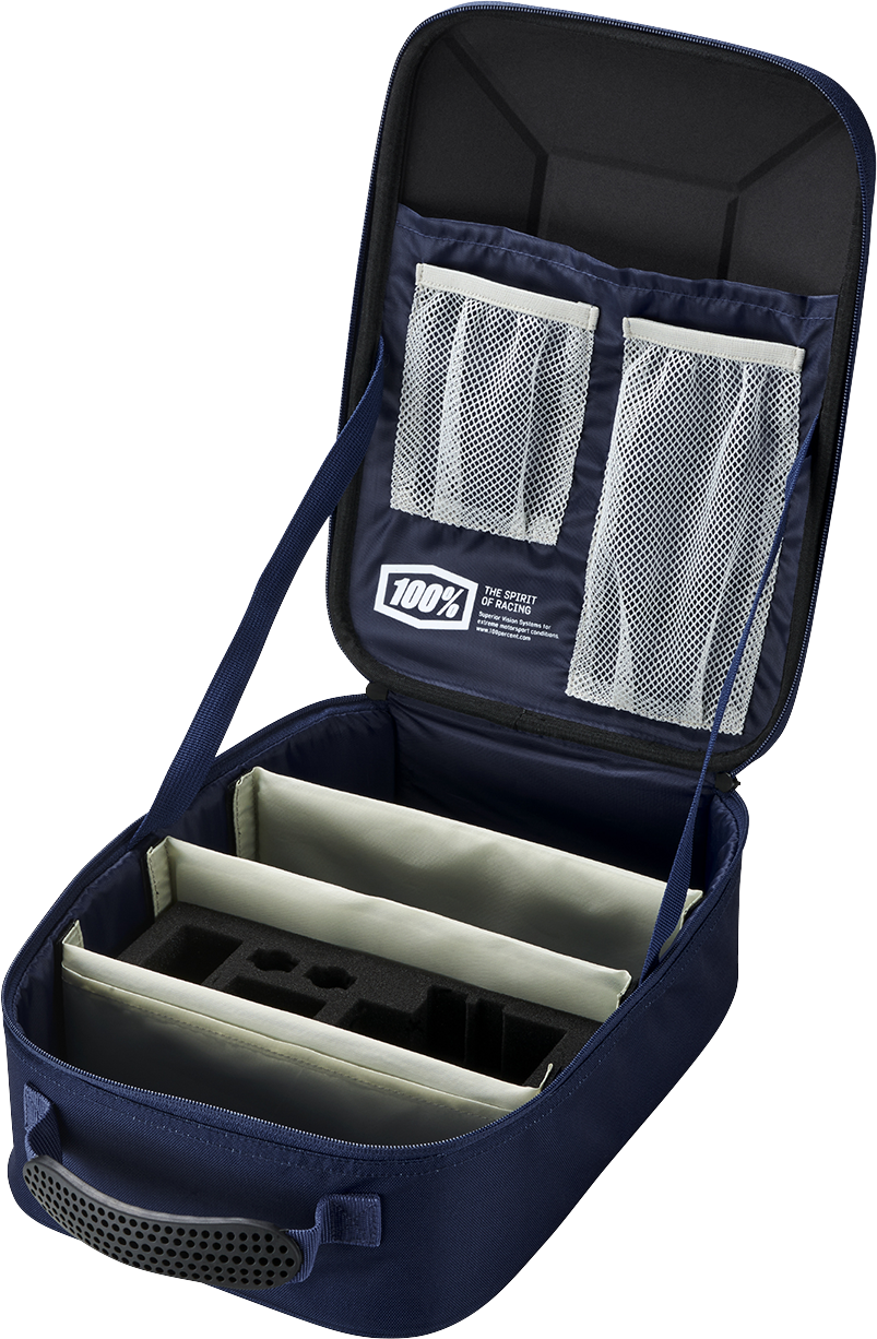 Taška na přepravu motokrosových brýlí a doplňků 100% LOUIS GOGGLE CASE NAVY/GR