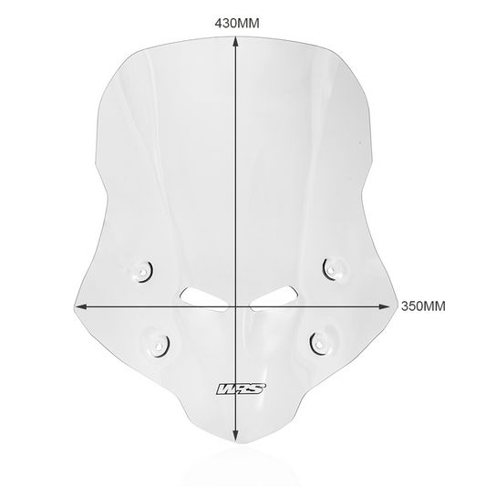 Plexi motocyklu WRS TOURING pro HONDA CB 750 ABS R rok 2023, výška 43 cm, šíře 35 cm, barva čirá 