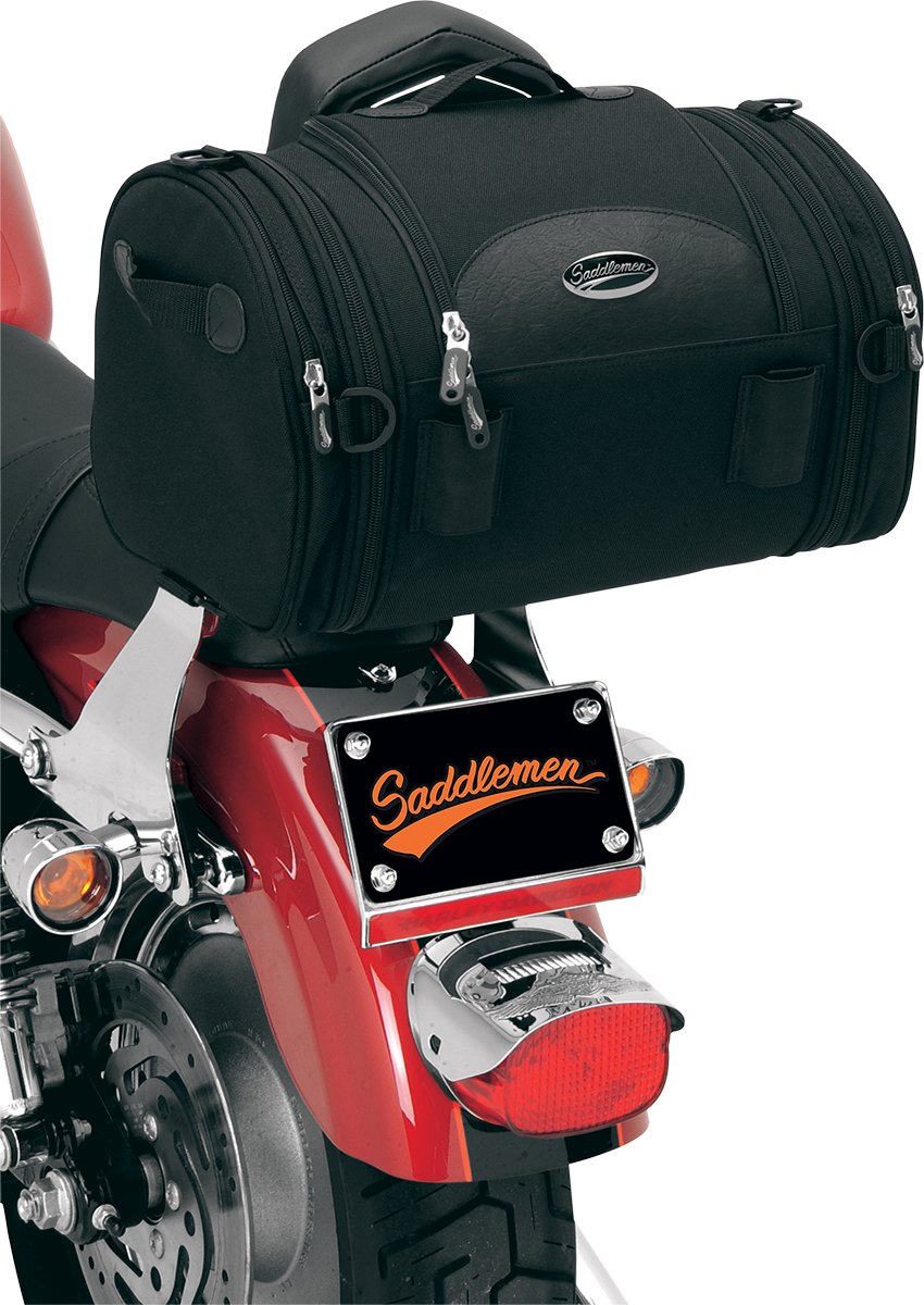 Zadní textilní brašna na motocykl SADDLEMEN ROLL BAG R 1300 XLE Deluxe Roll Bag EX000045 , barva černá, objem 21,30 litrů - nerozšířená 