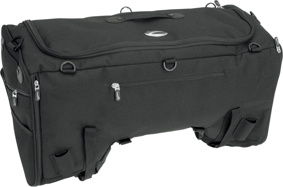 Textilní sedlová brašna na zadní sedlo SADDLEMEN DELUXE SPORT TAIL BAG TS3200DE barva černá, objem 52,4 litrů