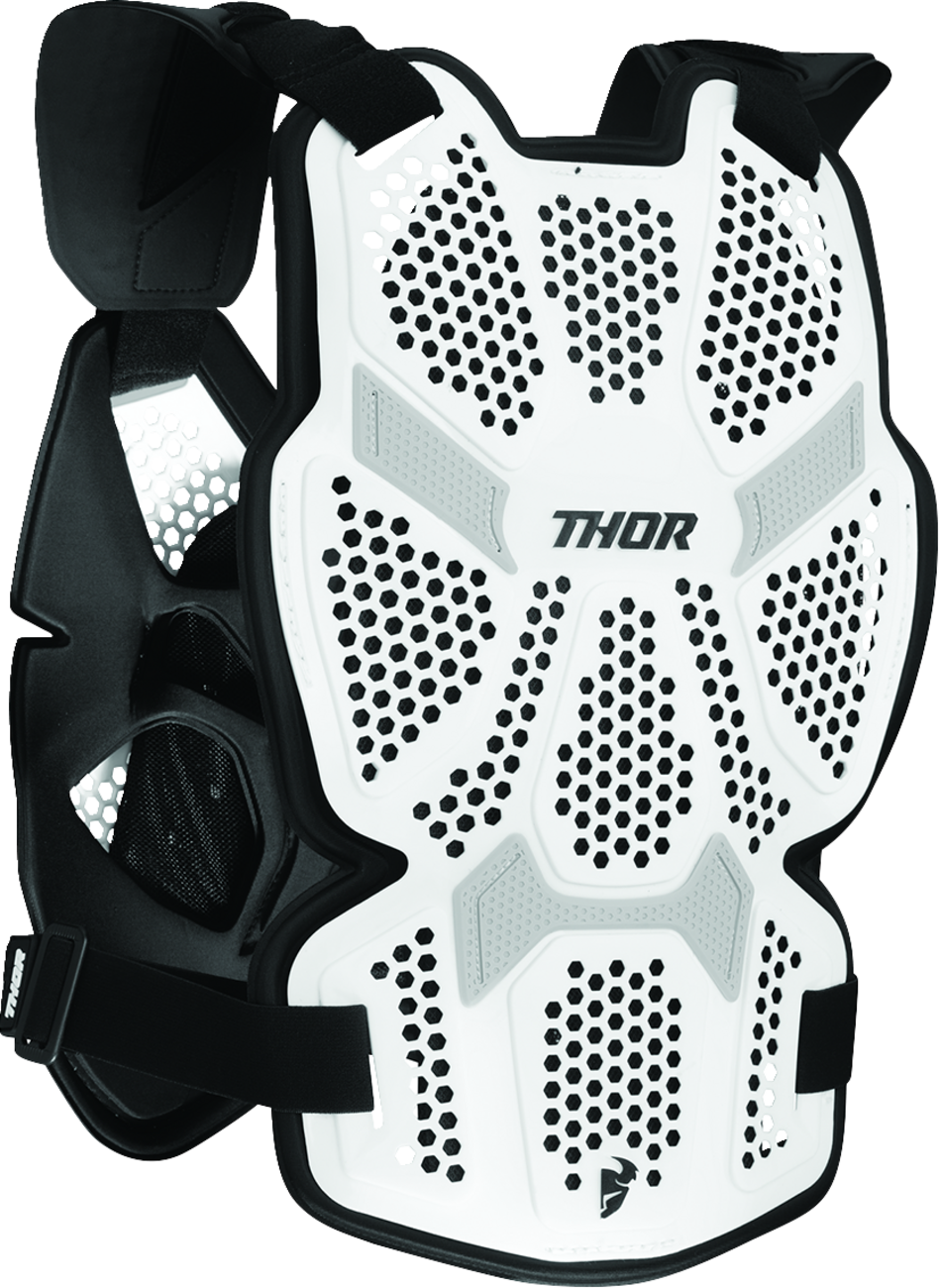 Lehký hrudní / zádový chránič THOR SENTINEL PRO CHEST PROTECTOR barva bílá/černá, velikost XS/S
