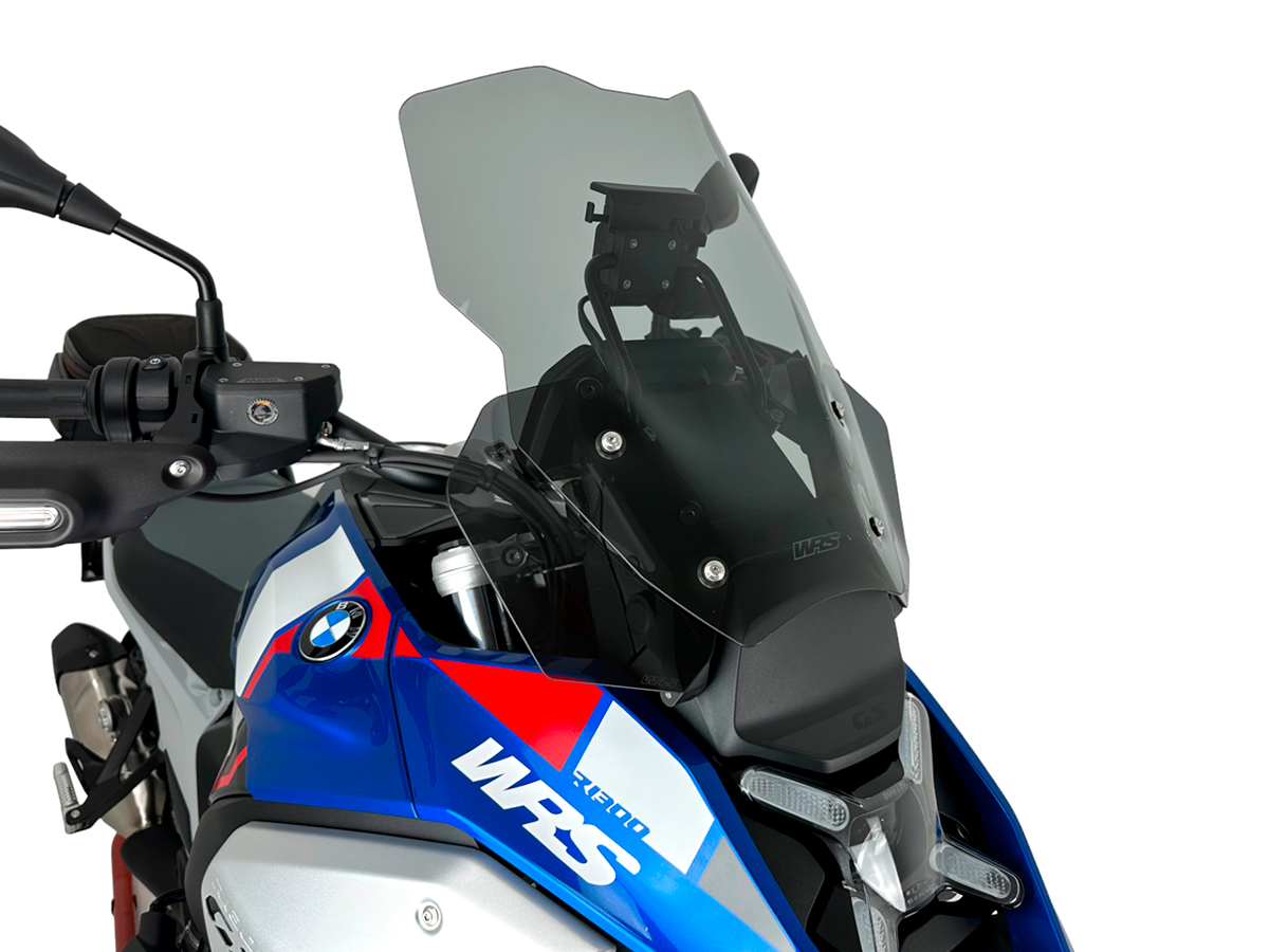 Plexi motocyklu WRS CAPONORD pro BMW R 1300 GS ABS rok 2023-2024 barva kouřová bez deflektorů 