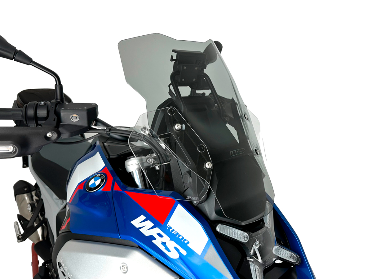 Plexi motocyklu WRS TOURING BM088F pro BMW R 1300 GS ABS rok 2023-2024 barva kouřová bez deflektorů 