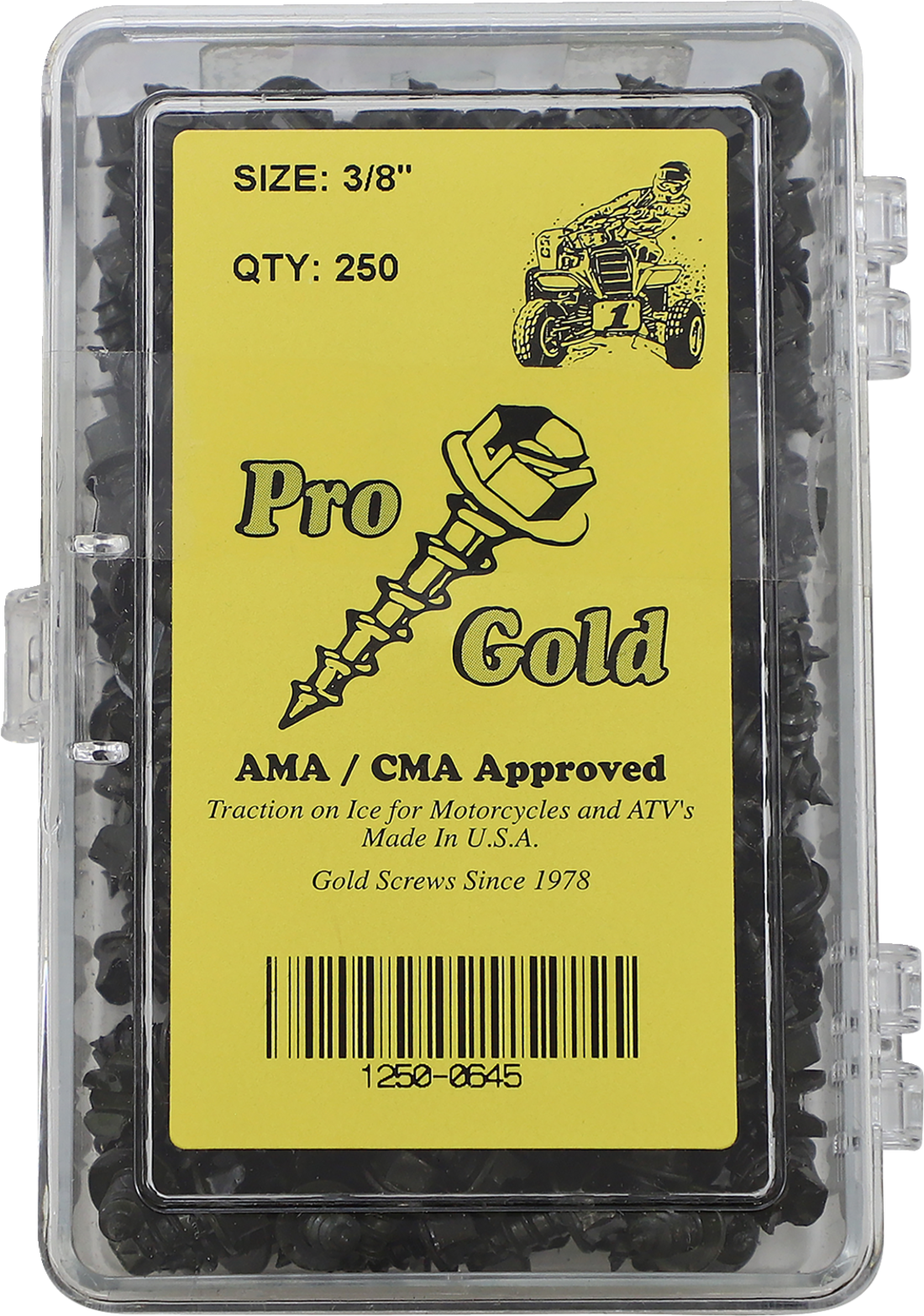 A Hřeby do pneumatik GOLD SCREWS SCREWS PRO GOLD 9,53 mm ( 3/8 ) - 250 kusů 