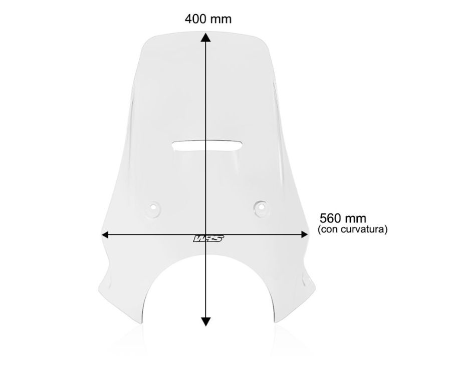 Plexi motocyklu WRS verze CAPONORD pro HUSQVARNA NORDEN 901 ABS rok 2022-2024 barva čirá, výška plexi 40 cm