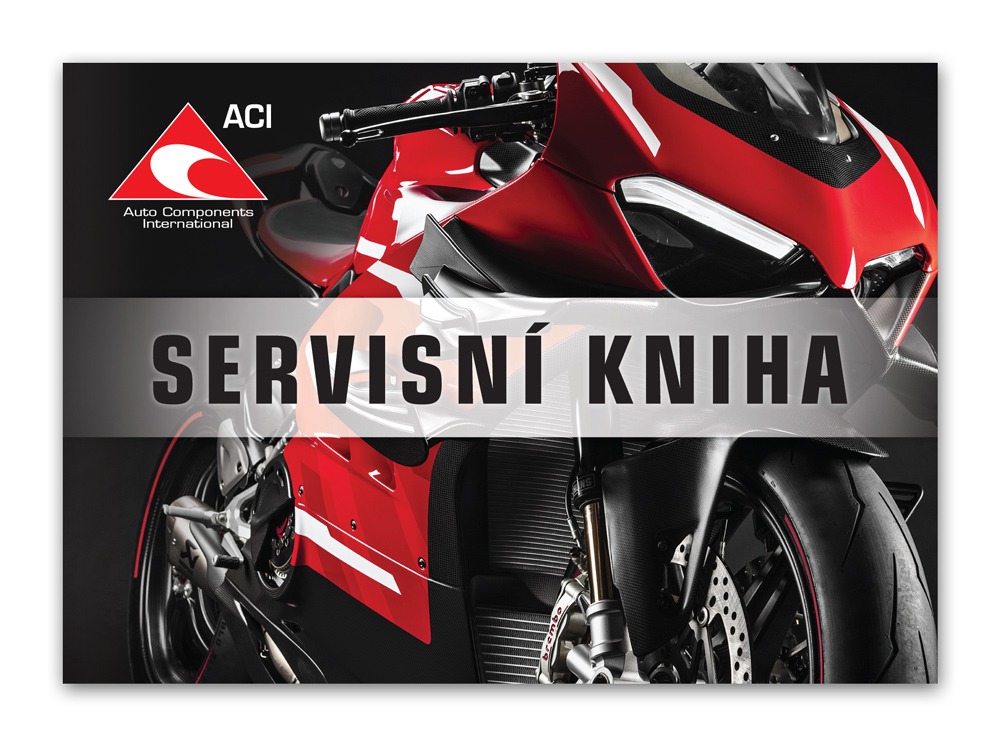 Servisní kniha motocyklů pro 18 záznamů, formát A6