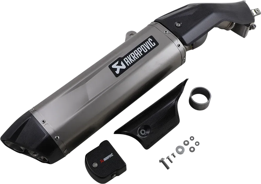 Koncovka výfuku motocyklu AKRAPOVIČ SLIP-ON SERIES MUFFLERS pro HONDA CRF 1100 Africa Twin rok 2020-2024, homologovaná