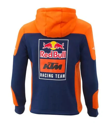 Dětská mikina s kapucí na zip KTM KIDS REPLICA TEAM RED BULL ZIP HOODIE modrá/oranžová