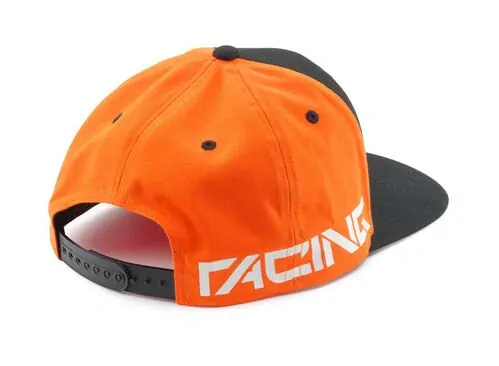 Pánská kšiltovka / čepice KTM TEAM FLAT CAP ČERNÁ/ORANŽOVÁ, rovný kšilt