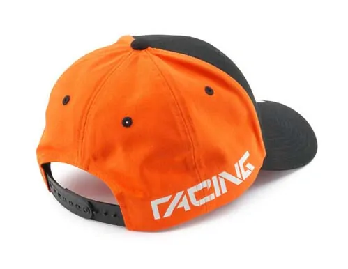 Pánská kšiltovka / čepice KTM TEAM CURVED CAP ČERNÁ/ORANŽOVÁ, prohnutý kšilt