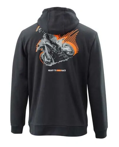 Pánská mikina s kapucí / klokanka KTM MX HOODIE barva černá/oranžová