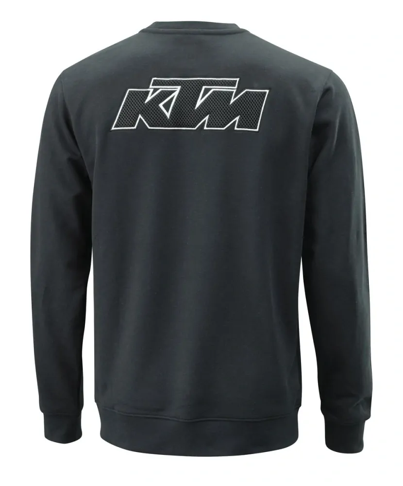 Pánská mikina KTM PATCH CREWNECK SWEATER barva černá