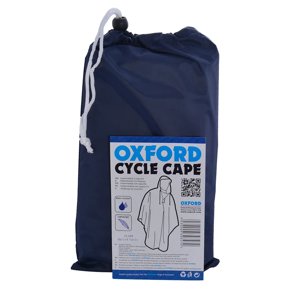 Pláštěnkové pončo / pláštěnka OXFORD Cape with Hood CL348 s kapucí barva černá 